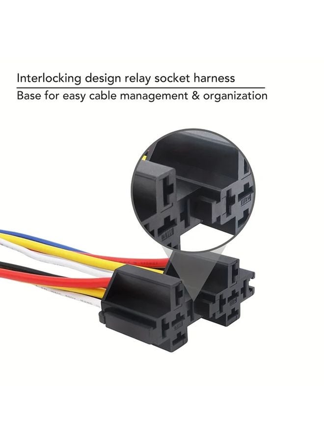 2 Packs Automotive 5 Pin 30 40A 12V SPDT Relays With Sockets And Fuse Holders - Image 4